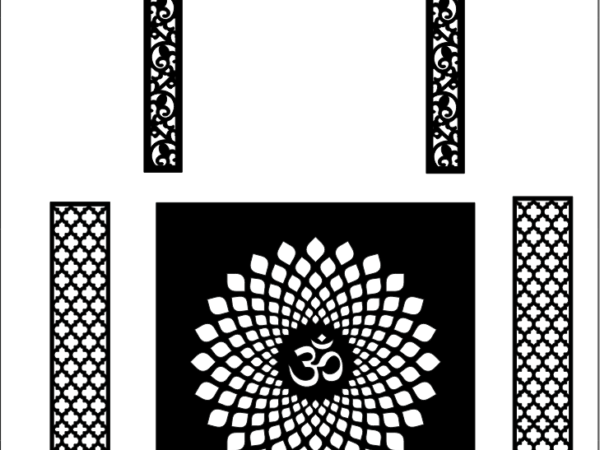 2D Pooja Room CNC Design 19
