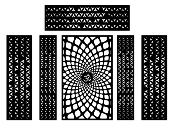 2D Pooja Room CNC Design 20