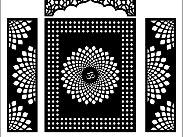 2D Pooja Room CNC Design 21