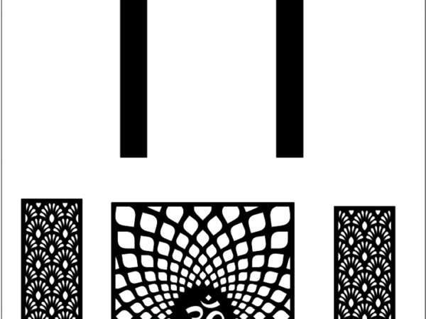 2D Pooja Room CNC Design 23