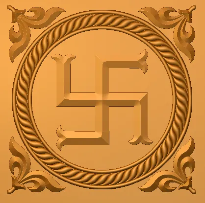 3D Swastik CNC Design 132