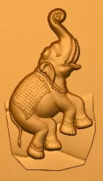 3D Elephant CNC Design 154