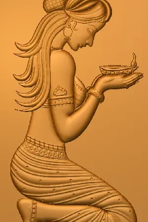 3D God CNC Design 158